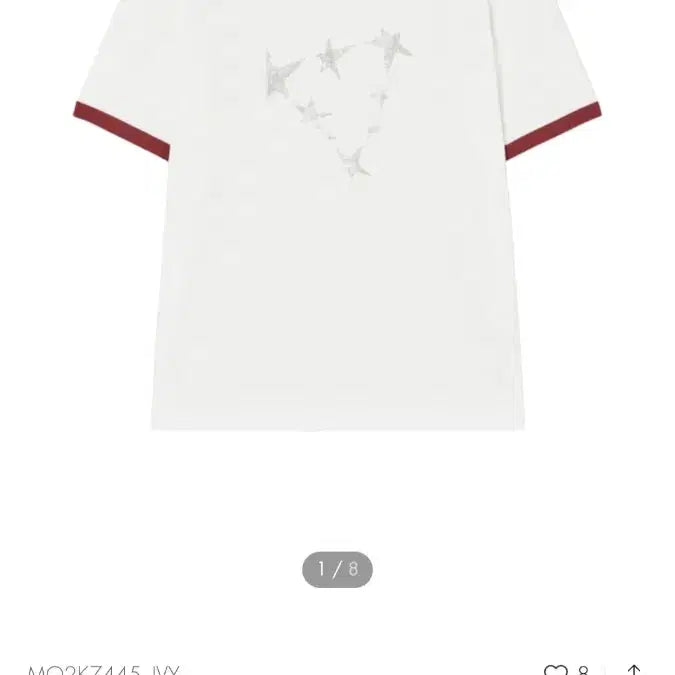 [BUNJANG] Guess Hyunjin Ringer Short Sleeve T-Shirt XL / 게스 현진 링거 반팔티XL(아이보리)