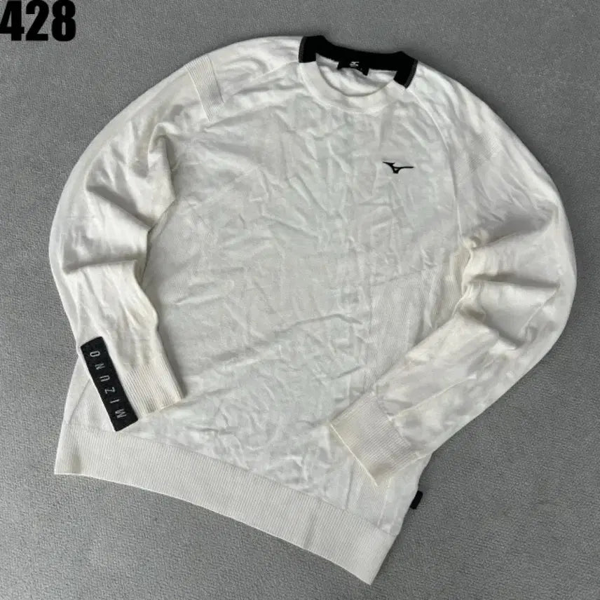 [BUNJANG] Mizuno White Long Sleeve T-Shirt L / 미즈노 화이트 긴팔 티셔츠 L