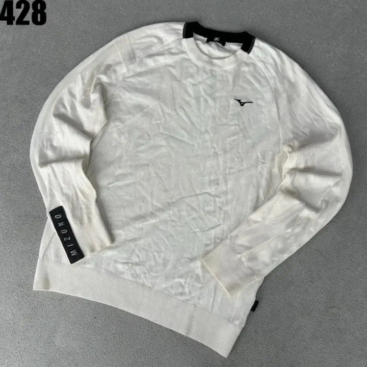 [BUNJANG] Mizuno White Long Sleeve T-Shirt L / 미즈노 화이트 긴팔 티셔츠 L