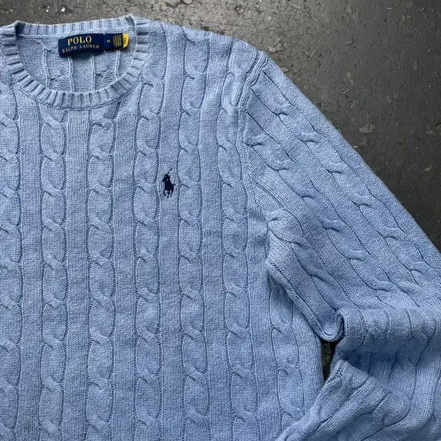 [BUNJANG] Polo Ralph Lauren 95 New Model Cable Knit Sweater / 95 폴로 신형 케이블 니트