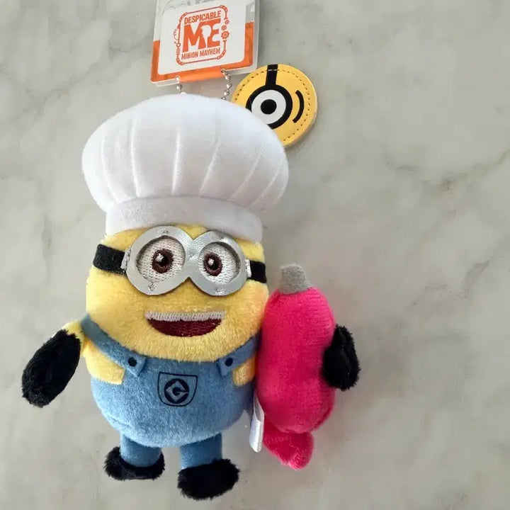 [BUNJANG] Minions Chef Plush Keychain / 미니언즈 쉐프 인형 키링