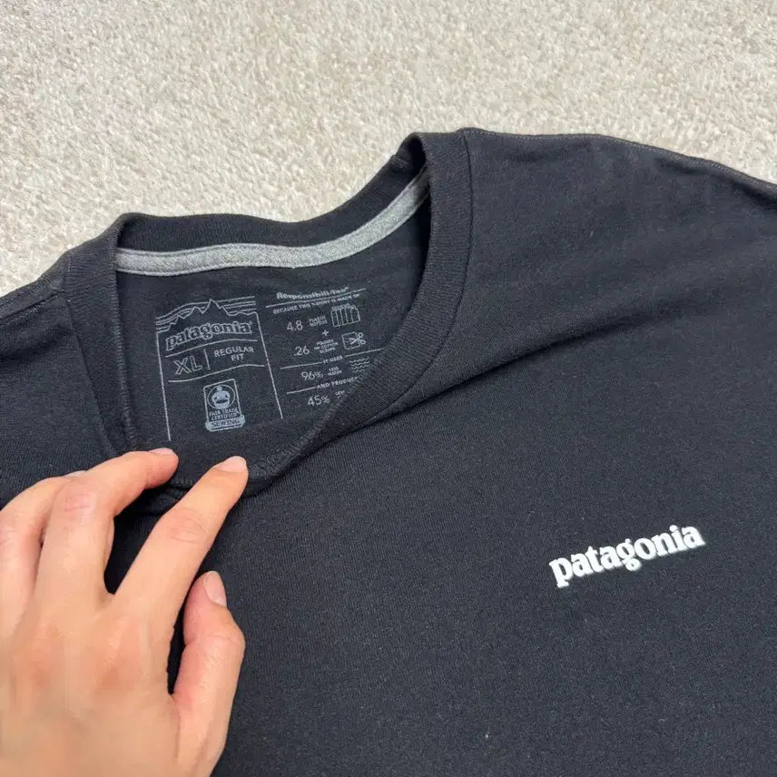 [BUNJANG] Patagonia P-6 Short Sleeve T-Shirt Black XL / 파타고니아 P-6 반팔 블랙 XL