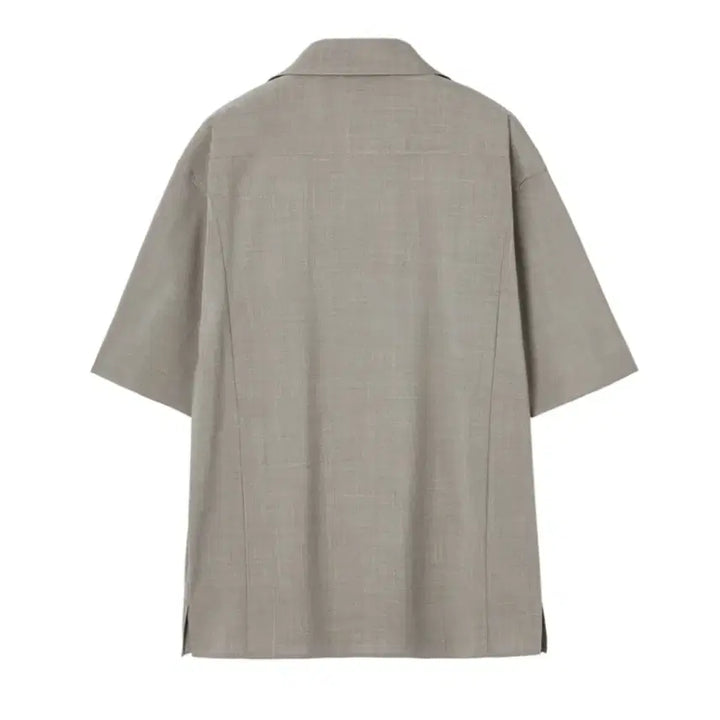 [BUNJANG] In Silence Light Wool Short Sleeve Shirt SAND BEIGE / 인사일런스 라이트 울 숏슬리브 반팔 셔츠 SAND BEIGE