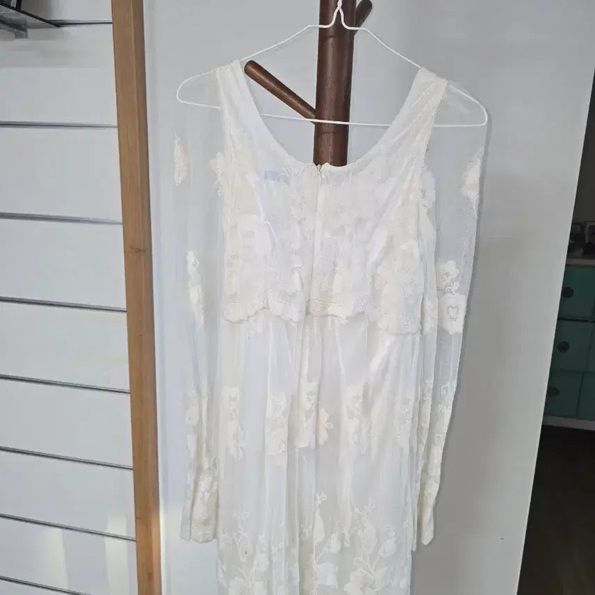 [BUNJANG] Ivory Lace Mini Dress / 레이스원피스