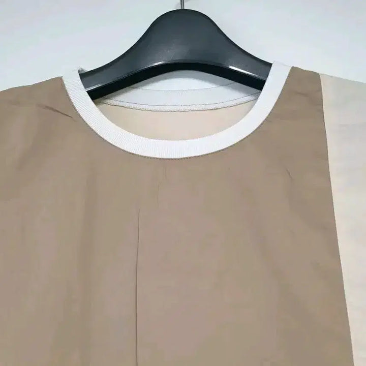 [BUNJANG] Colorblock Layered Short Sleeve T-Shirt / 배색 레이어드 반팔 티셔츠