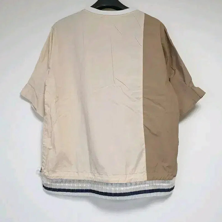 [BUNJANG] Colorblock Layered Short Sleeve T-Shirt / 배색 레이어드 반팔 티셔츠