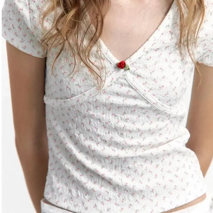 [BUNJANG] Noir Nine Flower Print Short Sleeve T-Shirt / 누아르나인 반팔티(새상품) 정가 48,000원