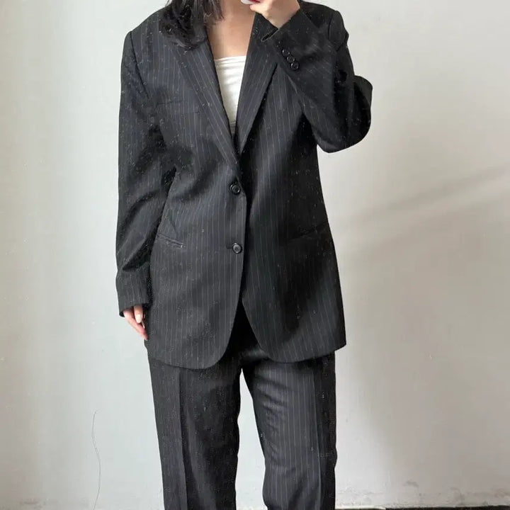 [BUNJANG] Giorgio Armani Striped Setup Suit / [48R] 조르지오 아르마니 스트라이프 셋업