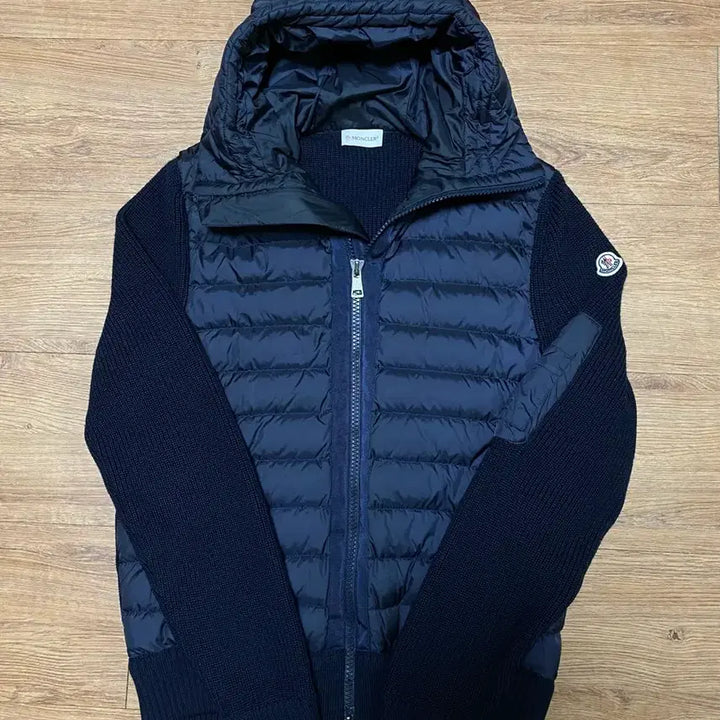 [BUNJANG] Moncler Knit Padded Hooded Zip-Up Jacket (Authentic) / [정품] 신세계백화점 구매 몽클레어 니트패딩 후드집업 자켓