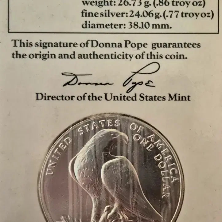 [BUNJANG] 1984 Olympic Silver Dollar Uncirculated Coin / 1984년 올림픽 은화 달러 미사용 주화