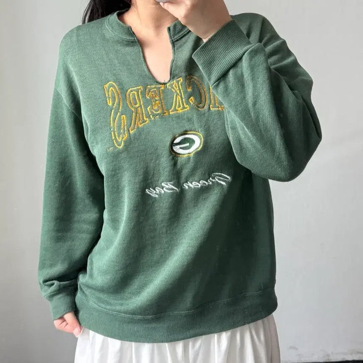 [BUNJANG] XL Li-Sport Green Sweatshirt / [XL] 리 스포츠 그린 스웻셔츠