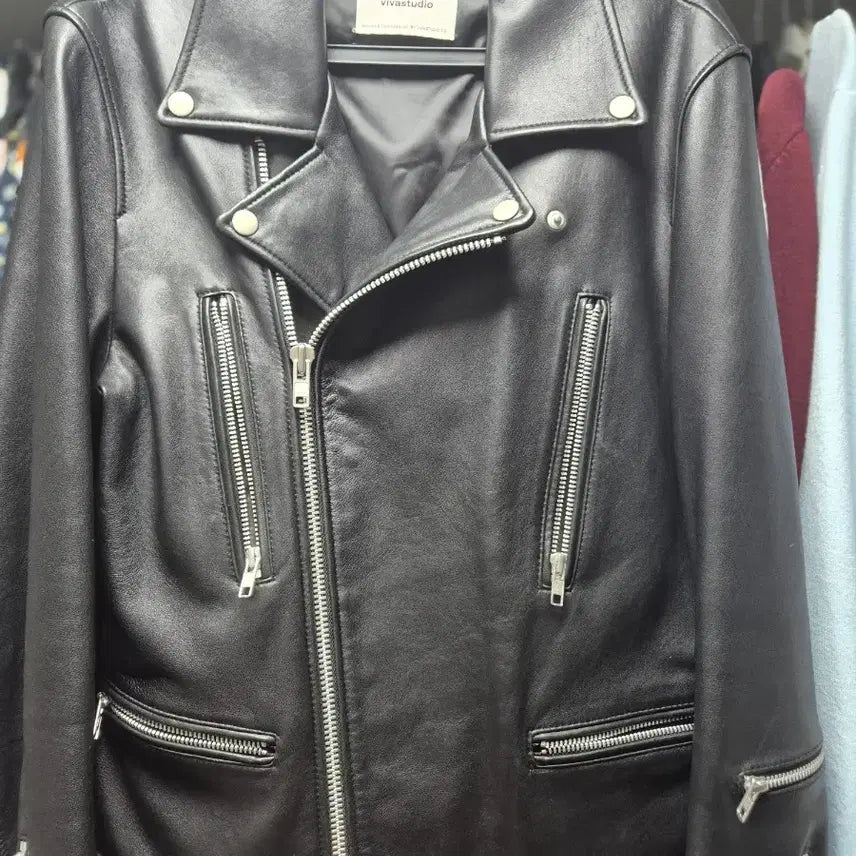 [BUNJANG] vivastudio Genuine Leather Rider Jacket / 비바스튜디오 천연가죽 라이더 가죽자켓