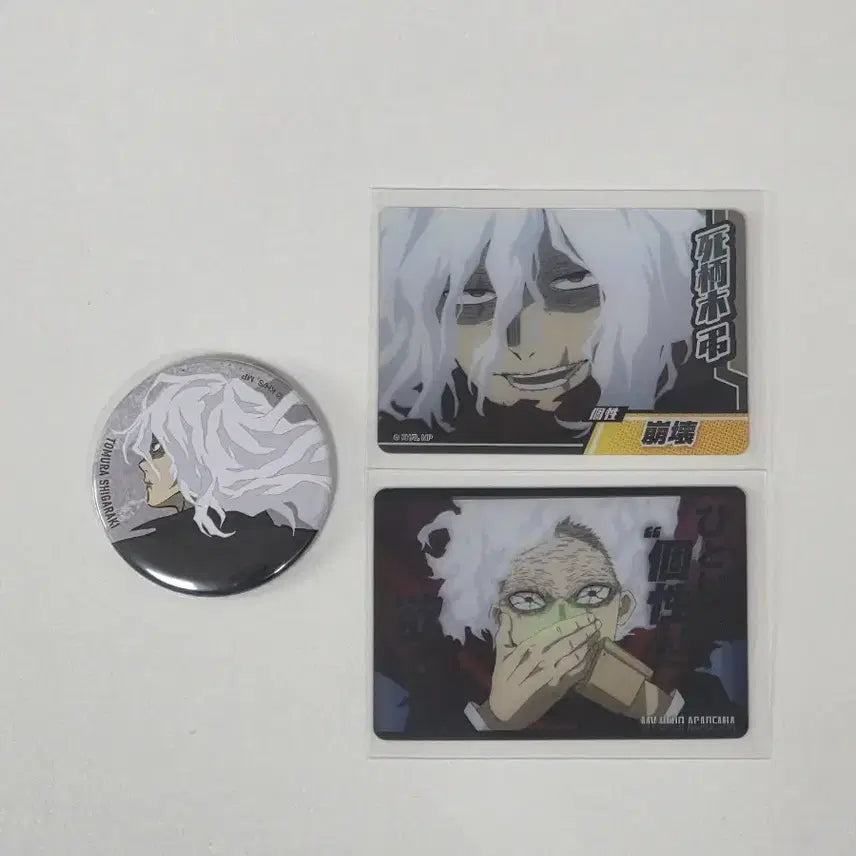 [BUNJANG] My Hero Academia Tomura Shigaraki Badge and Card Bundle Set / (일괄) 히로아카 시가라키 토무라 뱃지, 카드