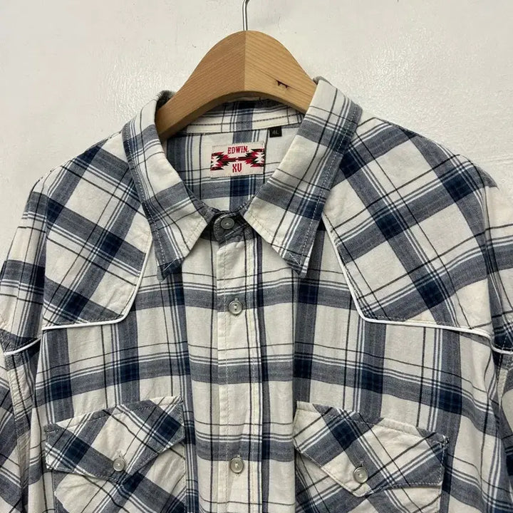[BUNJANG] Edwin Plaid Western Shirt / 에드윈 체크 웨스턴 셔츠