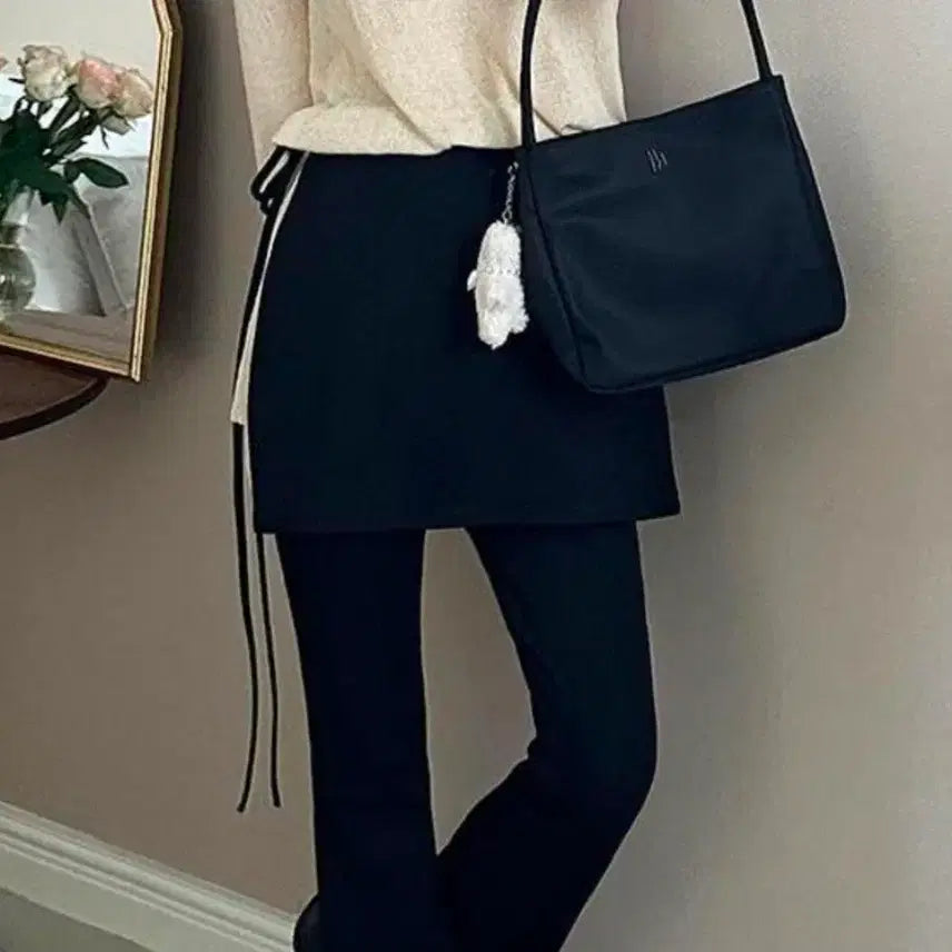 [BUNJANG] Black Wrap Skirt / 블랙 랩스커트
