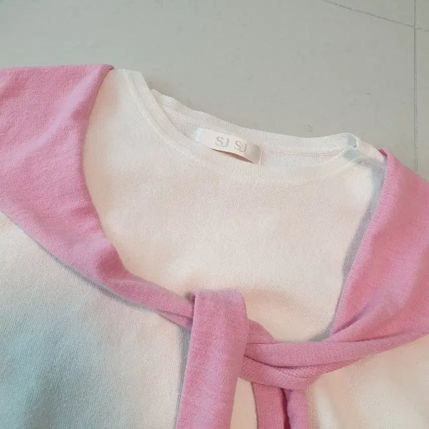 [BUNJANG] SJSJ Sailor Layered Knit Short Sleeve T-Shirt / Sjsj 여성 세일러 레이어드 니트 반팔 티셔츠 free