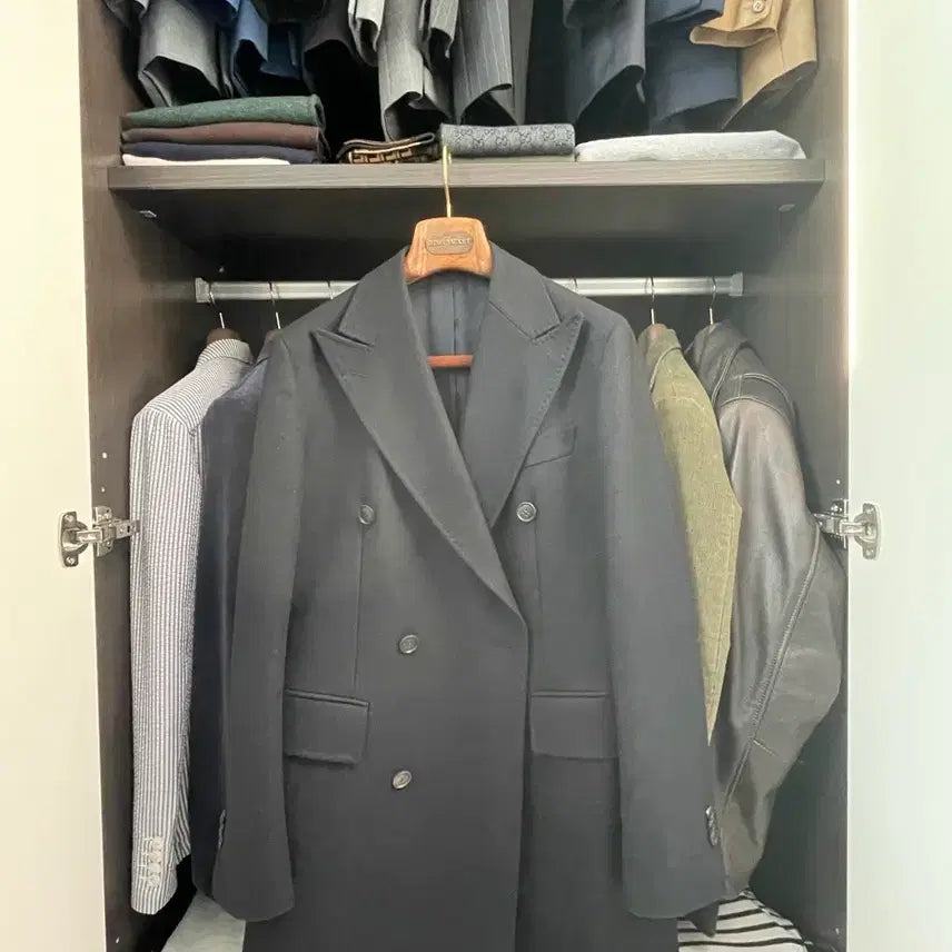 [BUNJANG] Suit Supply Wool Cashmere Black Double Breasted Coat / 수트 서플라이(SUIT SUPPLY) 울캐시미어 블랙 더블 브레스티드코트
