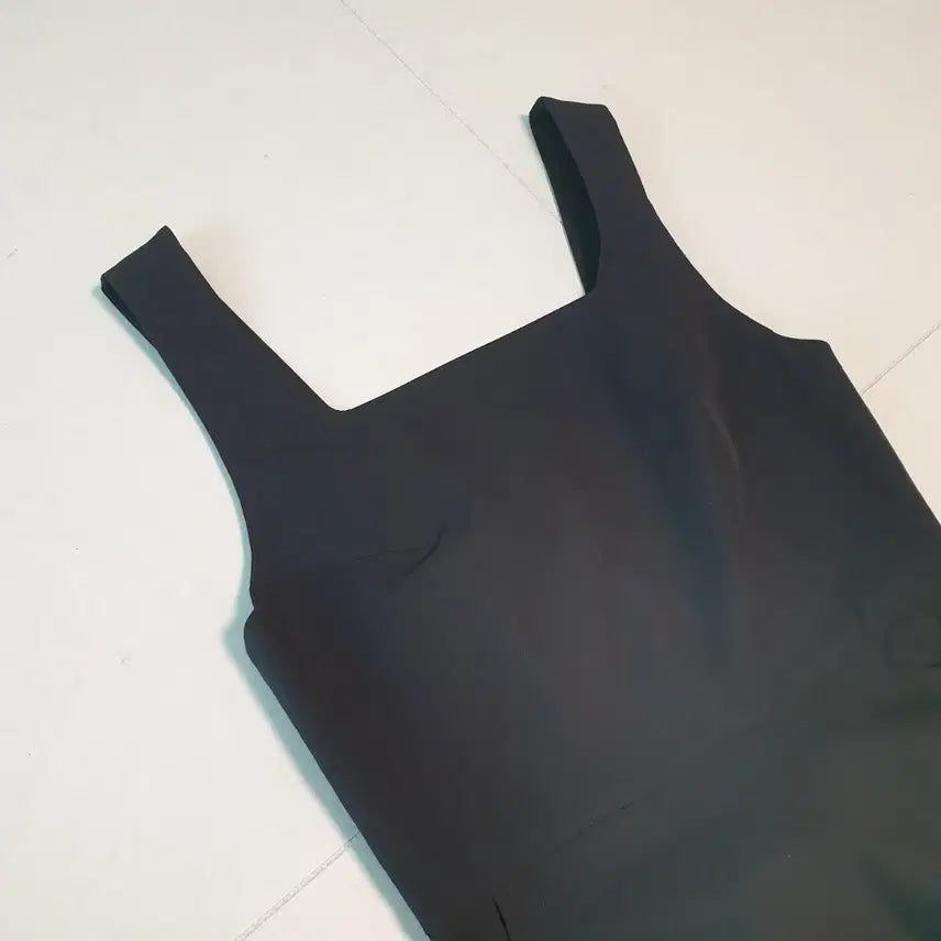 [BUNJANG] Mine Black Sleeveless Square Neck Long Dress Size 76 / 마인 민소매 블랙 스퀘어넥 롱 원피스 76