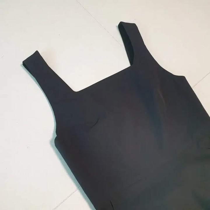 [BUNJANG] Mine Black Sleeveless Square Neck Long Dress Size 76 / 마인 민소매 블랙 스퀘어넥 롱 원피스 76