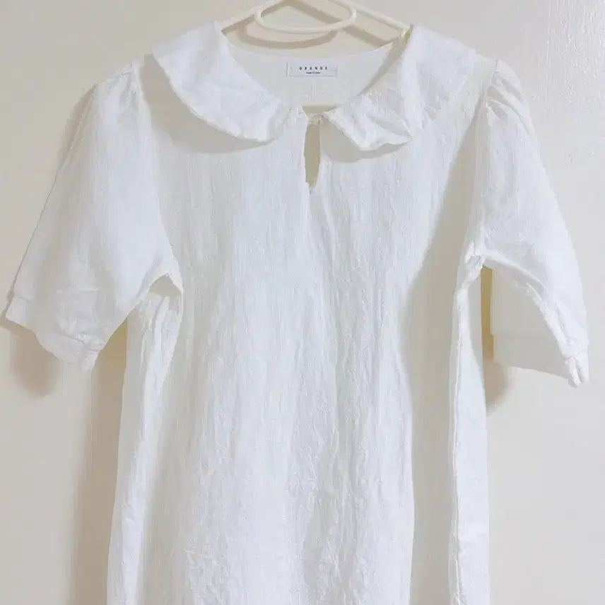 [BUNJANG] White Linen Summer Blouse / 여름 화이트 린넨 블라우스