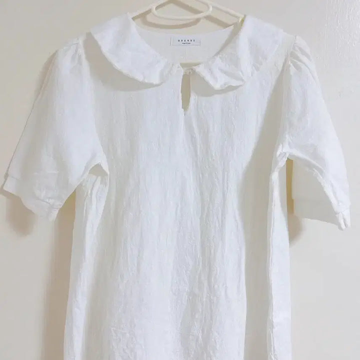[BUNJANG] White Linen Summer Blouse / 여름 화이트 린넨 블라우스