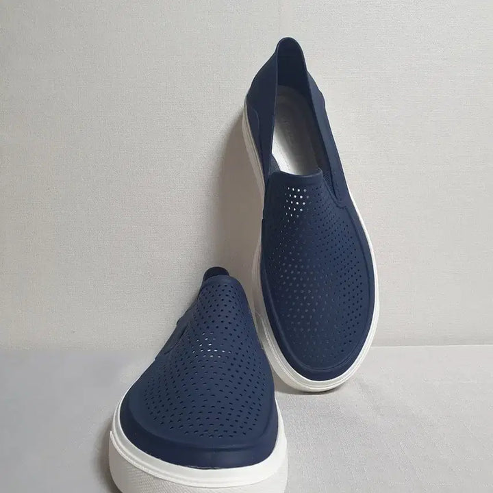 [BUNJANG] Crocs Cityrain Loafer Slip-on Navy White / 280mm 크록스 시티레인 로카 슬립온 네이비 화이트