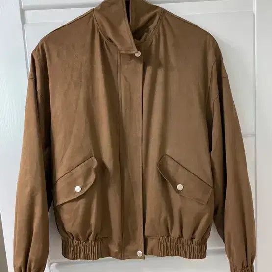 [BUNJANG] Suede Blouson Jacket (New) / 스웨이드 블루종 자켓 (새상품)