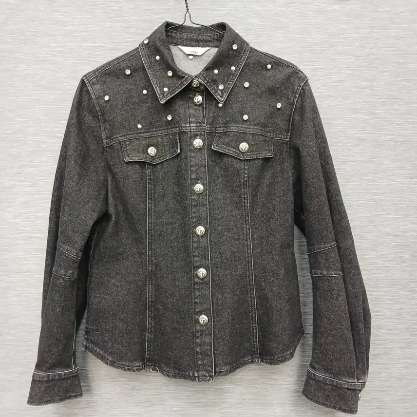 [BUNJANG] Obzee Black Denim Jacket / 4827 한섬 오브제 흑청 자켓 82