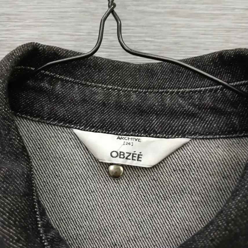 [BUNJANG] Obzee Black Denim Jacket / 4827 한섬 오브제 흑청 자켓 82