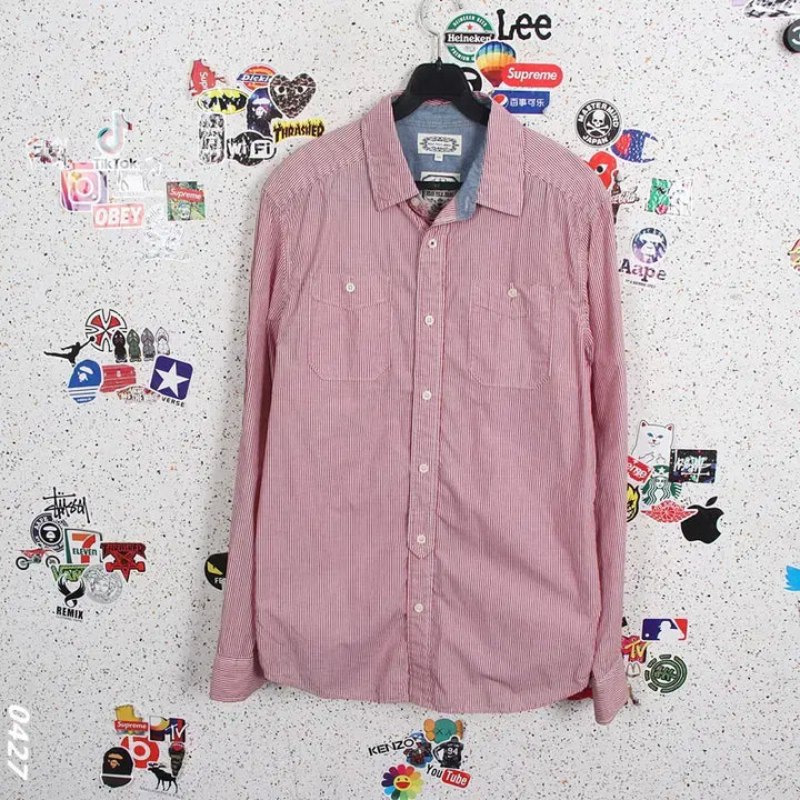 [BUNJANG] Beanpole Striped Shirt / 남성105/ 빈폴 스트라이프 셔츠 남방