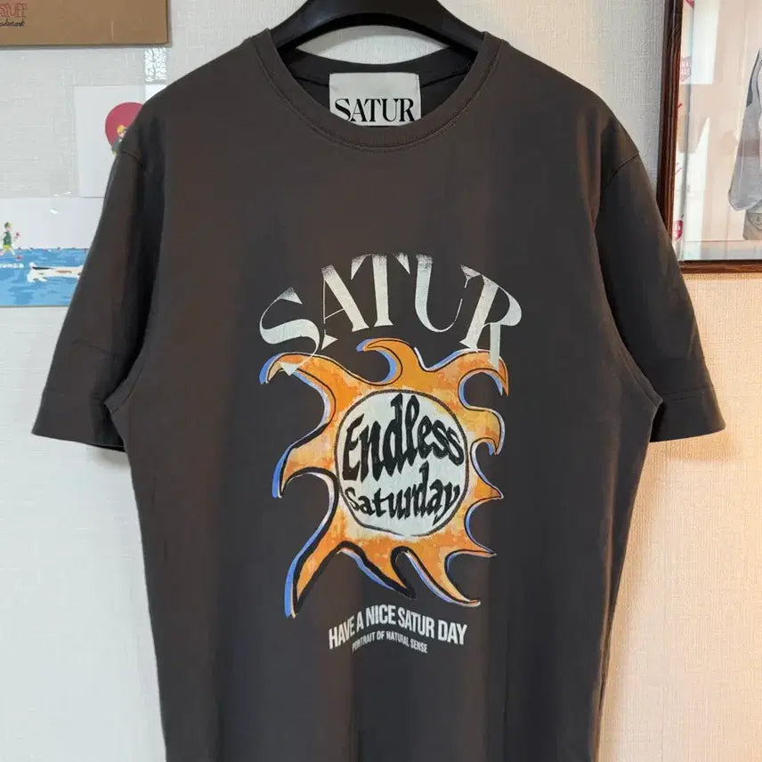 [BUNJANG] Setter Retro Graphic T-Shirt Charcoal XL / [XL]세터 썬레트로 그래픽 반팔 레트로 차콜