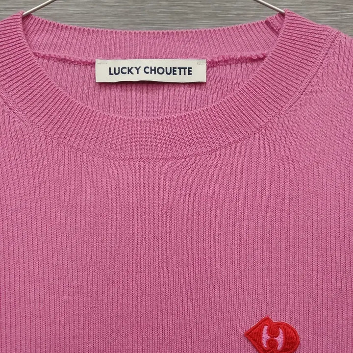 [BUNJANG] Luckychouette Ribbed Knit Sweater / 4828 럭키슈에뜨 골지 니트
