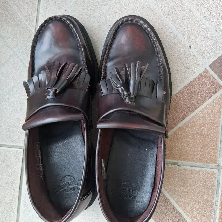 [BUNJANG] Dr. Martens Adrian Arcadia Leather Loafers Cherry Red / 닥터마틴 아드리안 아카디아 레더 로퍼 체리 레드 260