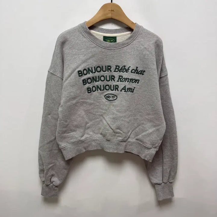 [BUNJANG] RonRon x Konnichiwa Bonjour Cropped Sweatshirt / (220) 론론x곤니치와봉쥬르 크롭 맨투맨