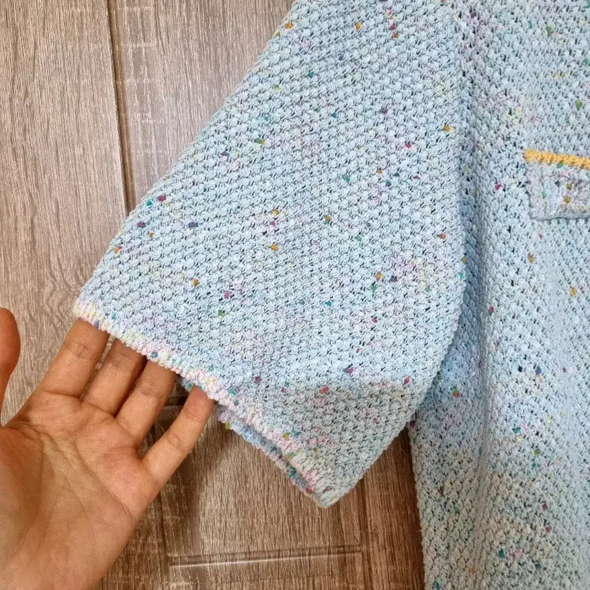 [BUNJANG] TIME Tweed Short Sleeve Knit Cardigan / TIME 한섬 타임  트위드 반팔 가디건