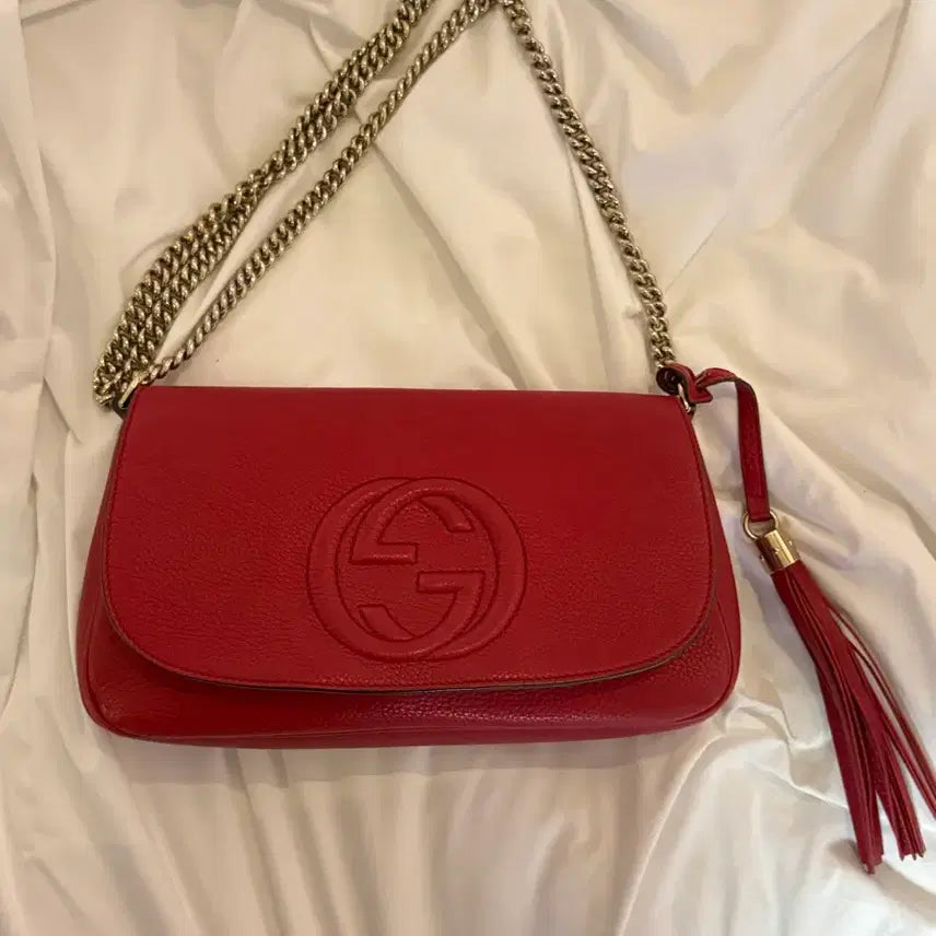 [BUNJANG] Gucci Soho Tassel Chain Bag Crossbody Bag / 구찌 소호 테슬백 체인백 크로스백 정품
