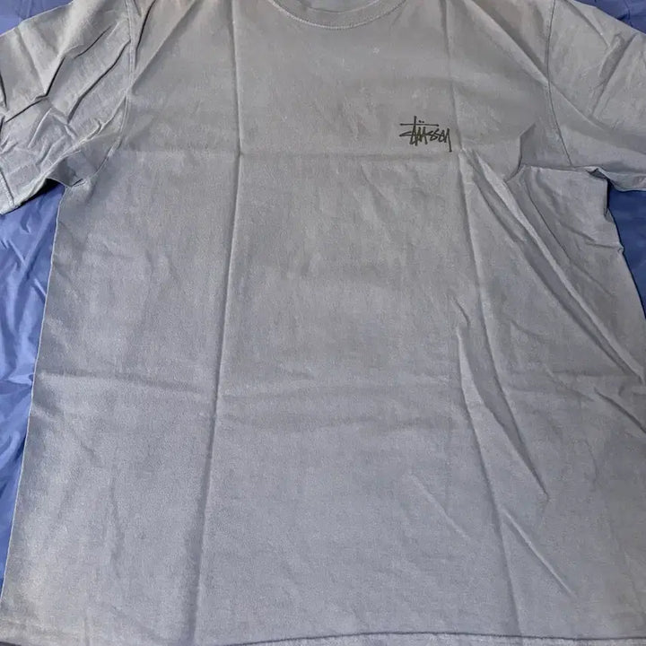 [BUNJANG] Stussy Indigo Short Sleeve T-Shirt - Size L / 스투시 반팔 인디고 L