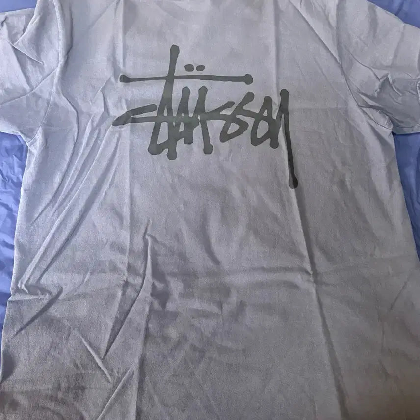 [BUNJANG] Stussy Indigo Short Sleeve T-Shirt - Size L / 스투시 반팔 인디고 L