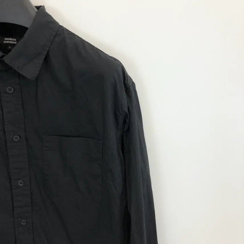 [BUNJANG] Musinsa Standard Relaxed Fit Black Shirt L / 무신사스탠다드 릴렉스핏 블랙셔츠 L