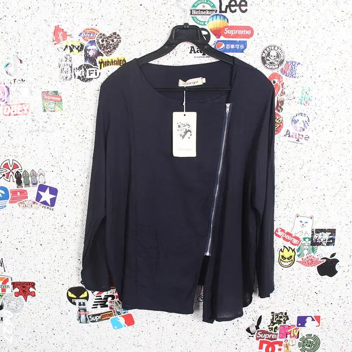 [BUNJANG] Imported Navy Zip-Up Jacket XXL / 여성XXL/ 텍새 수입 네이비 집업자켓