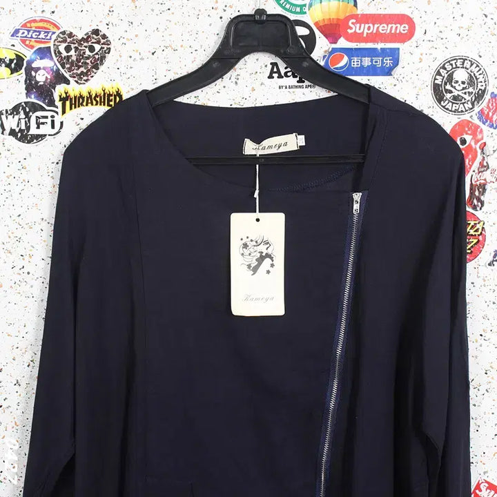 [BUNJANG] Imported Navy Zip-Up Jacket XXL / 여성XXL/ 텍새 수입 네이비 집업자켓