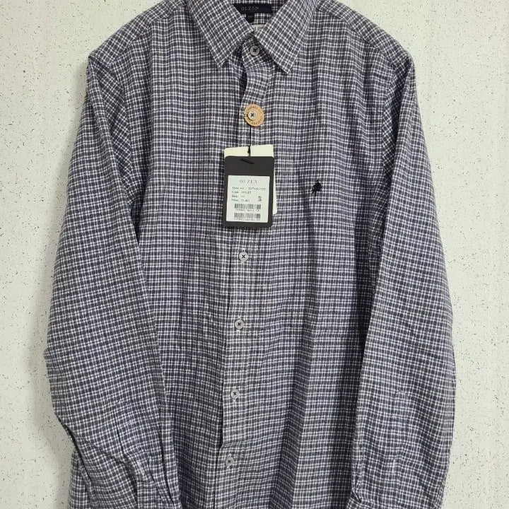 [BUNJANG] Olleon Checked Long-Sleeve Shirt Size 100 / 올젠 체크 셔츠 남방 긴팔 100 사이즈