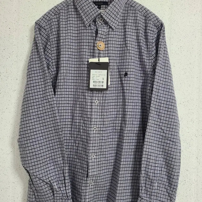 [BUNJANG] Olleon Checked Long-Sleeve Shirt Size 100 / 올젠 체크 셔츠 남방 긴팔 100 사이즈