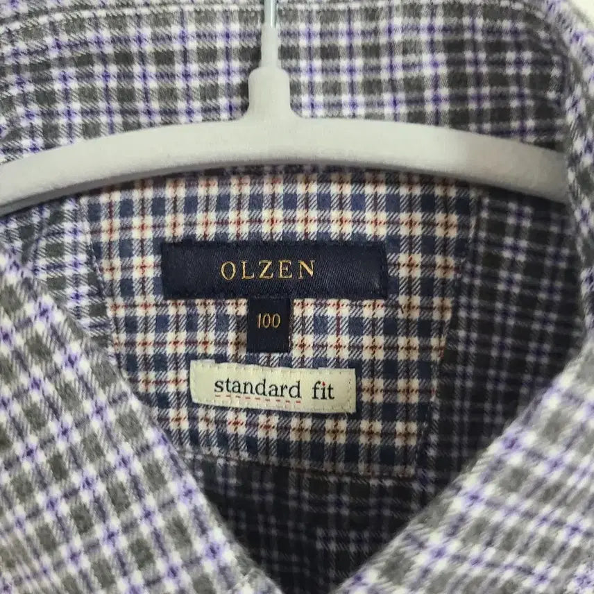 [BUNJANG] Olleon Checked Long-Sleeve Shirt Size 100 / 올젠 체크 셔츠 남방 긴팔 100 사이즈