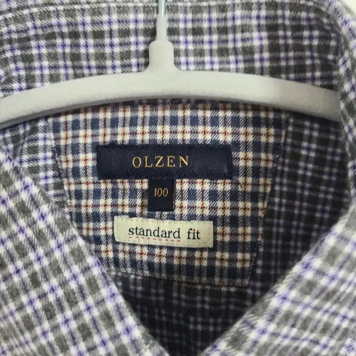 [BUNJANG] Olleon Checked Long-Sleeve Shirt Size 100 / 올젠 체크 셔츠 남방 긴팔 100 사이즈