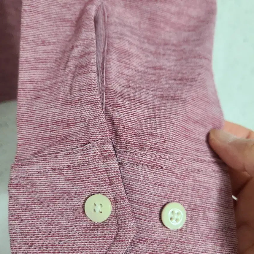 [BUNJANG] Olsen Henry Neck Long Sleeve Shirt Pink / 올젠 헨리넥 긴팔 셔츠 핑크