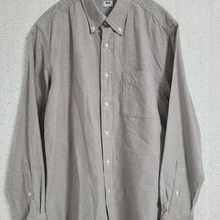 [BUNJANG] Uniqlo Oxford Shirt Beige / 유니클로 옥스포드 셔츠 베이지 남방