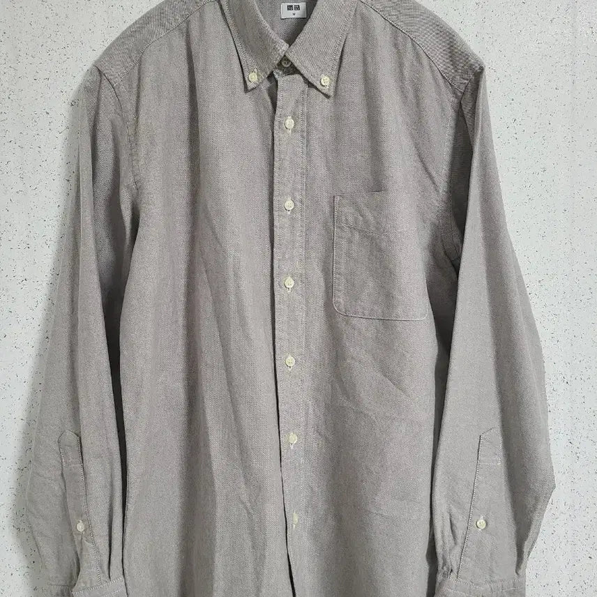 [BUNJANG] Uniqlo Oxford Shirt Beige / 유니클로 옥스포드 셔츠 베이지 남방