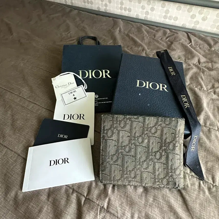 [BUNJANG] Dior Oblique Bifold Wallet Black / 디올 오블리크 반지갑 블랙 풀구성품
