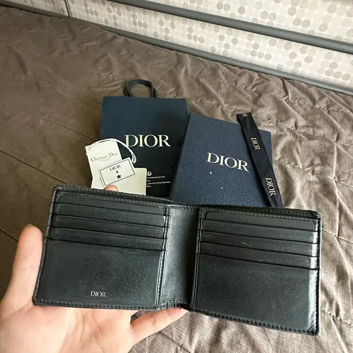 [BUNJANG] Dior Oblique Bifold Wallet Black / 디올 오블리크 반지갑 블랙 풀구성품